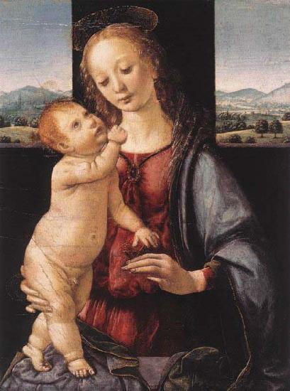 Leonardo  Da Vinci Madonna and Child with a Pomegranate